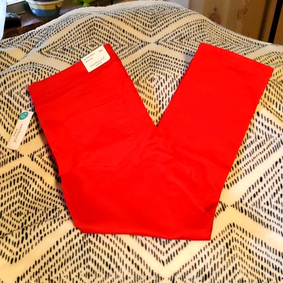 Westbound Pants - Westbound Red skinny crop pants Woman's Size 14W